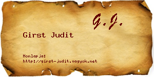 Girst Judit névjegykártya
